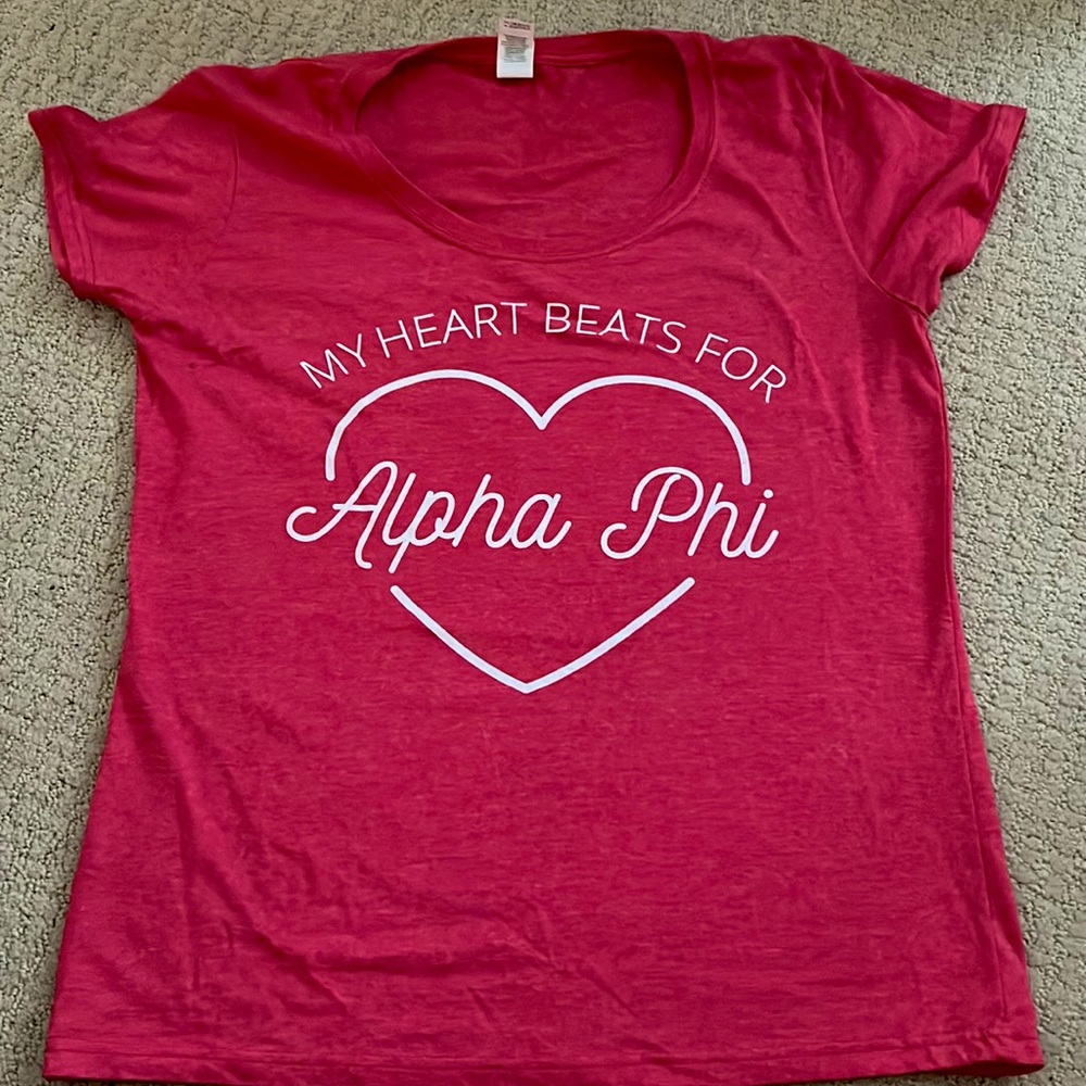 Medium Alpha Phi red T-Shirt never worn.